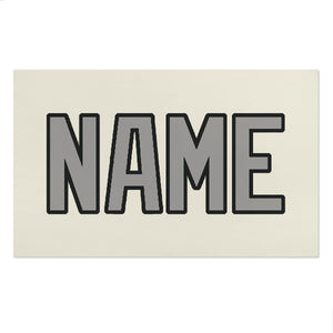 Custom Cream Gray Beach Towel