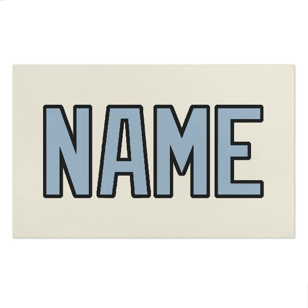 Custom Cream Light Blue Beach Towel