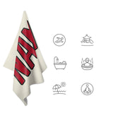 Custom Cream Red Beach Towel