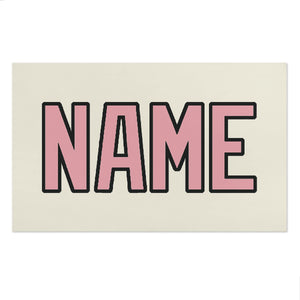 Custom Cream Light Pink Beach Towel