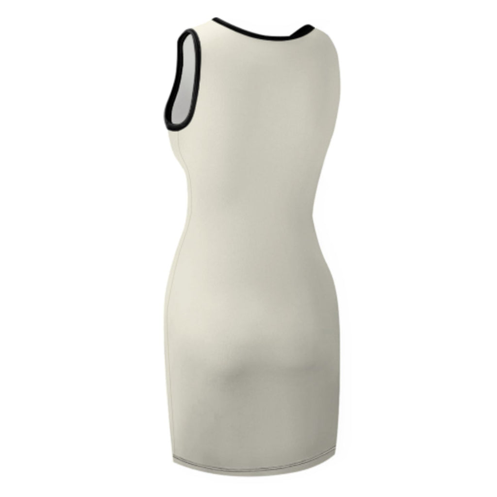 Custom Cream Light Yellow Sleeveless Vest Dress