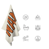 Custom Cream Orange Beach Towel