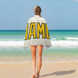 Custom Cream Gold Beach Towel