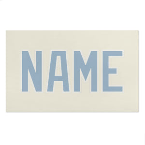 Custom Cream Light Blue Beach Towel