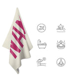 Custom Cream Pink Beach Towel
