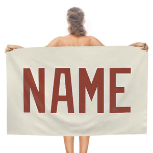 Custom Cream Coral Red Beach Towel