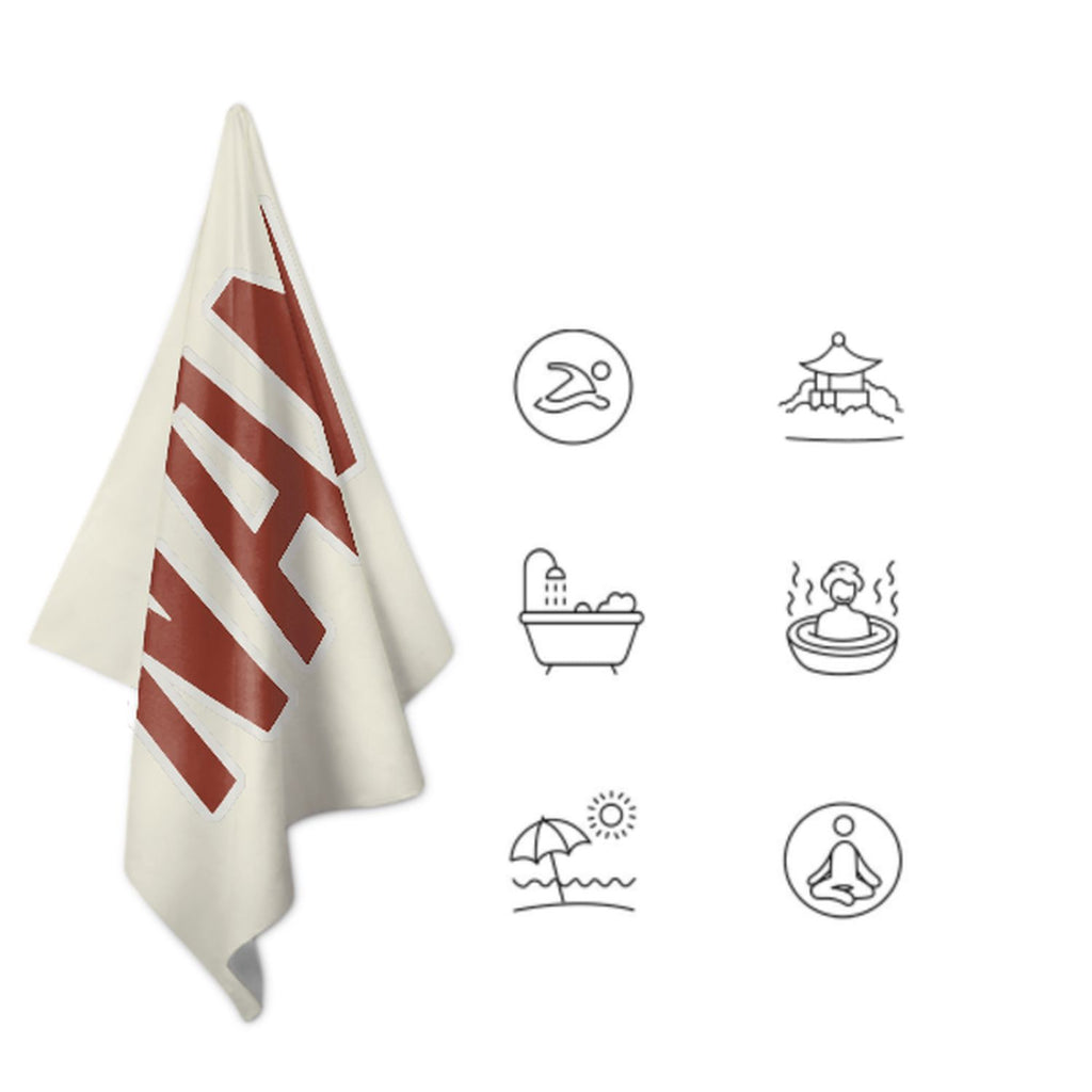 Custom Cream Coral Red Beach Towel