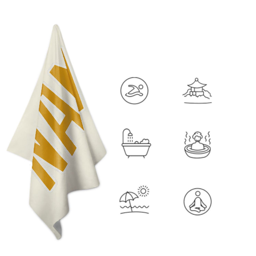 Custom Cream Yellow Beach Towel