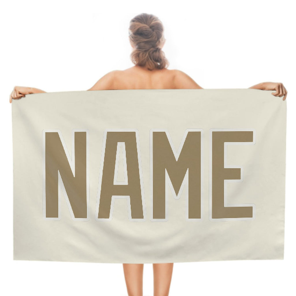 Custom Cream Light Khaki Beach Towel