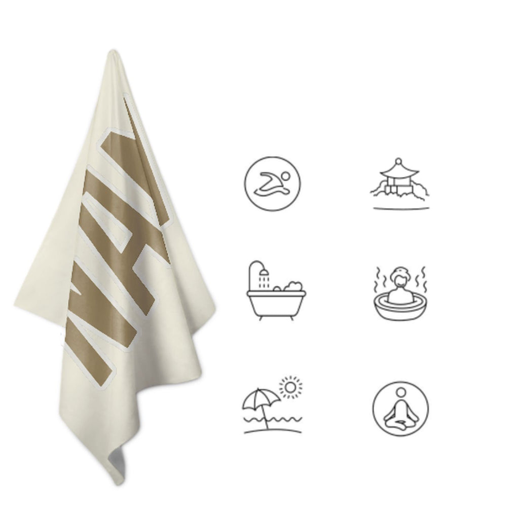 Custom Cream Light Khaki Beach Towel