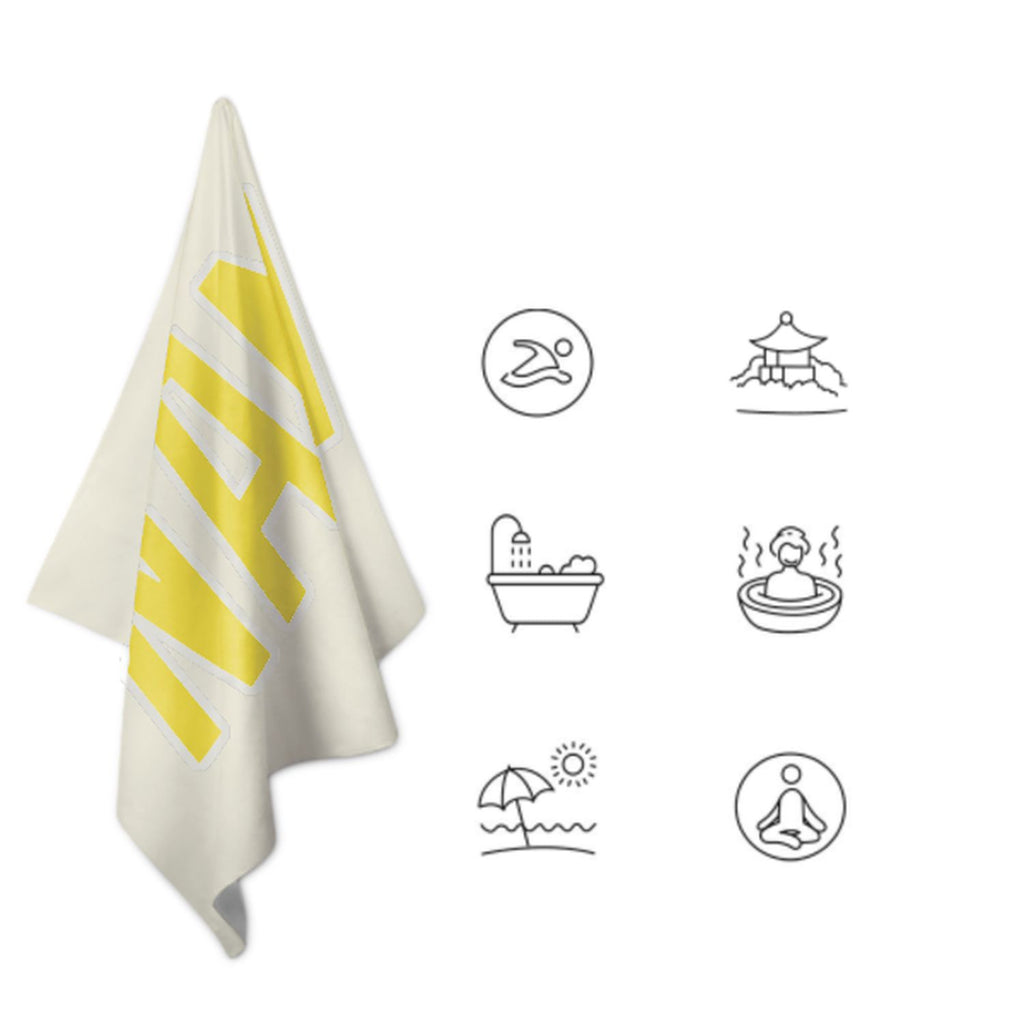 Custom Cream Light Yellow Beach Towel