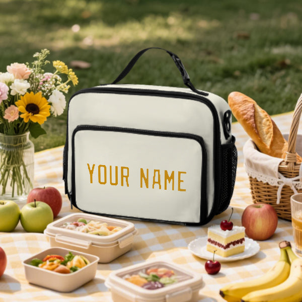 Custom Cream Yellow Lunch Bag