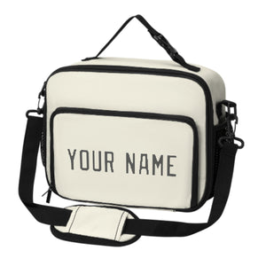Custom Cream Dark Grey Lunch Bag