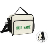 Custom Cream Emerald Green Lunch Bag