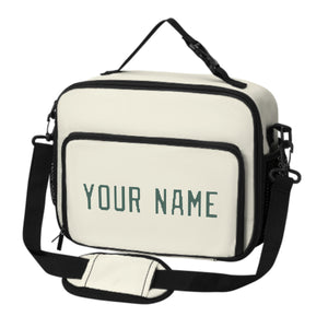 Custom Cream Blue Green Lunch Bag