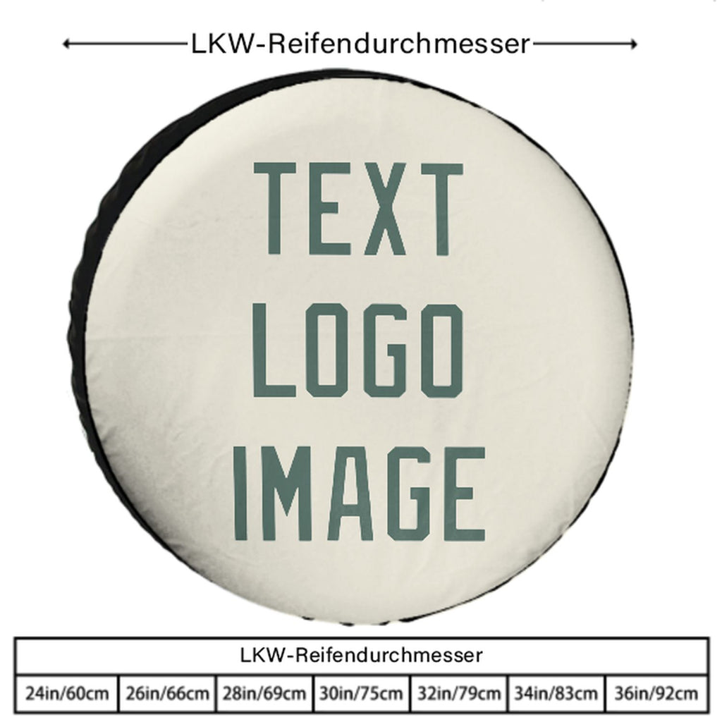 Custom Cream Blue Green Truck Tires