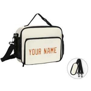 Custom Cream Orange Lunch Bag