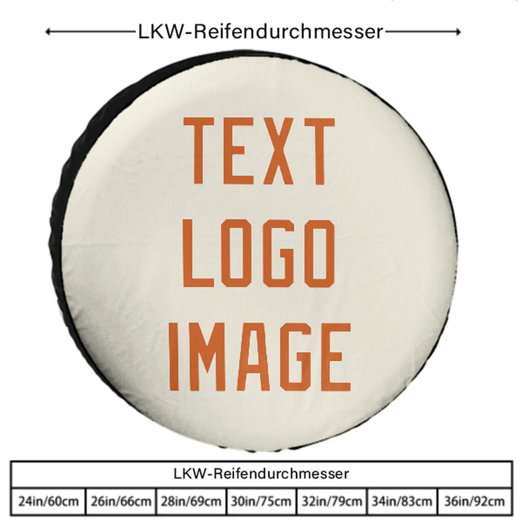 Custom Cream Orange Truck Tires