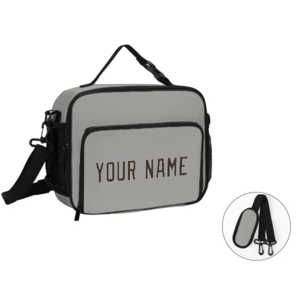 Custom Gray Brown Lunch Bag