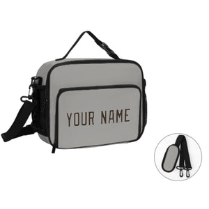 Custom Gray Brown Lunch Bag