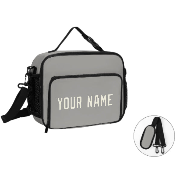 Custom Gray Cream Lunch Bag