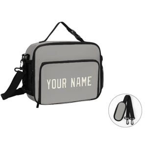 Custom Gray Cream Lunch Bag