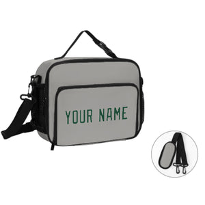 Custom Gray Green Lunch Bag