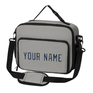 Custom Gray Blue Lunch Bag