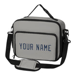 Custom Gray Blue Lunch Bag