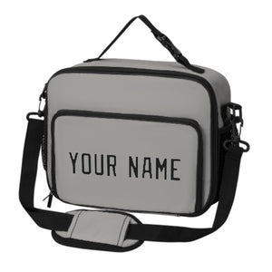 Custom Gray Black Lunch Bag