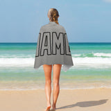 Custom Gray Gray Beach Towel