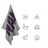 Custom Gray Purple Beach Towel