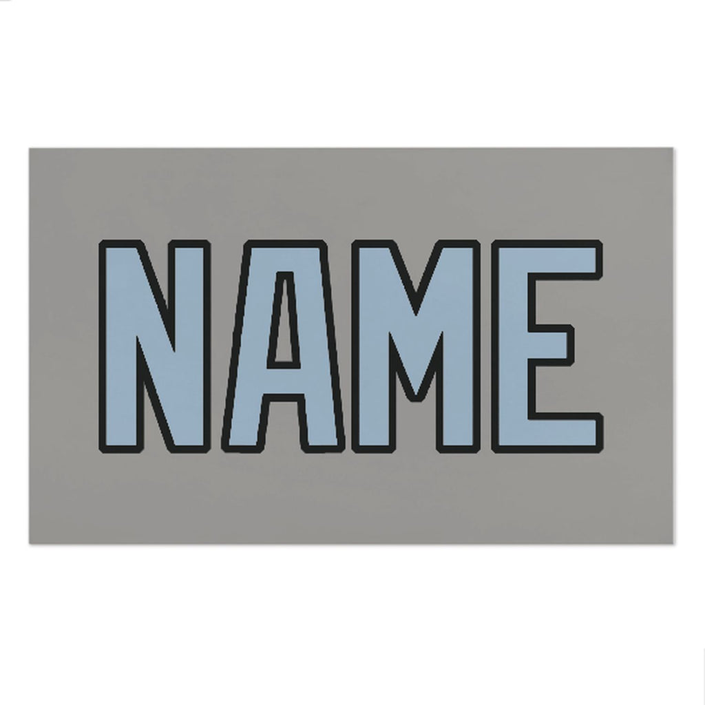 Custom Gray Light Blue Beach Towel