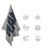 Custom Gray Blue Beach Towel