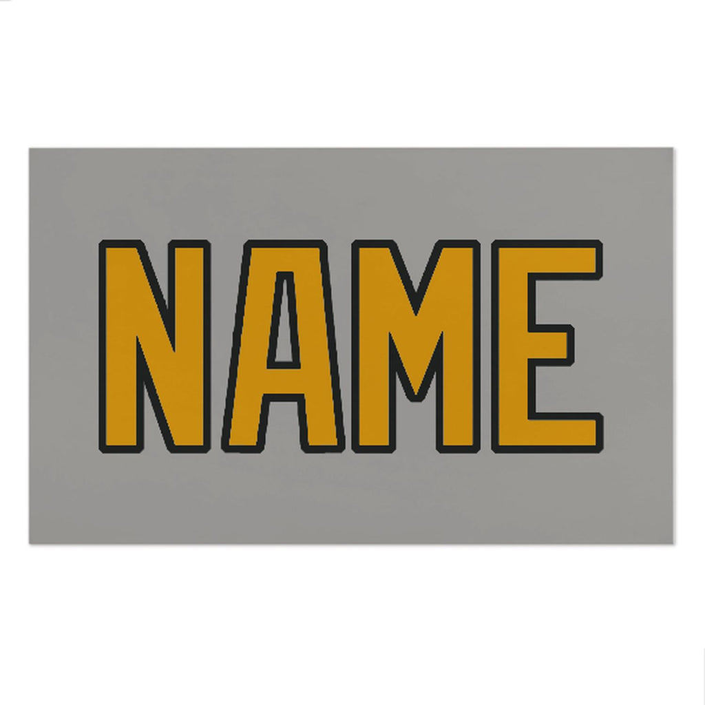 Custom Gray Yellow Beach Towel