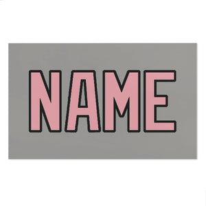 Custom Gray Light Pink Beach Towel