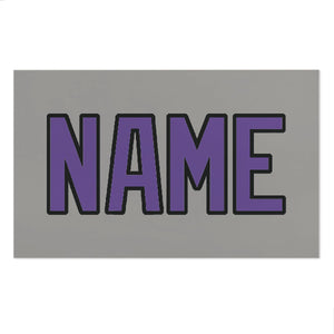 Custom Gray Light Purple Beach Towel