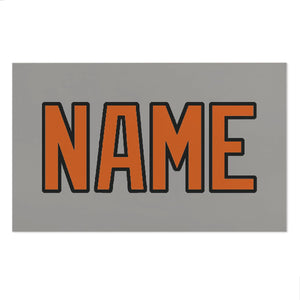 Custom Gray Orange Beach Towel