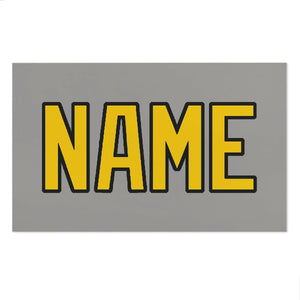 Custom Gray Gold Beach Towel