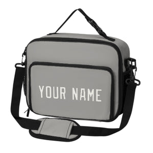 Custom Gray White Lunch Bag