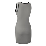 Custom Gray Dark Grey Sleeveless Vest Dress