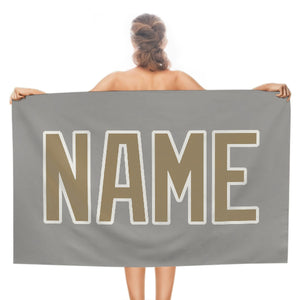 Custom Gray Light Khaki Beach Towel