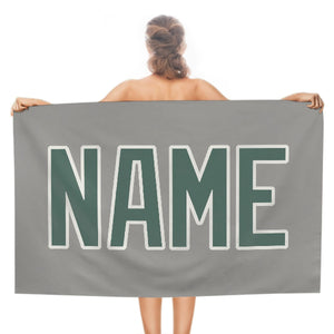 Custom Gray Blue Green Beach Towel