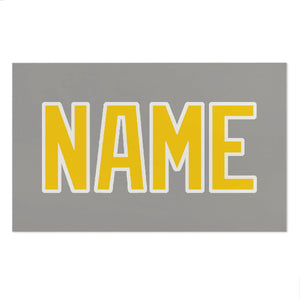 Custom Gray Gold Beach Towel