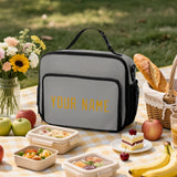 Custom Gray Yellow Lunch Bag