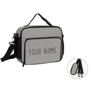 Custom Gray Dark Grey Lunch Bag