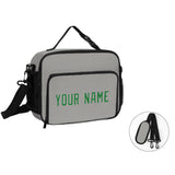 Custom Gray Emerald Green Lunch Bag