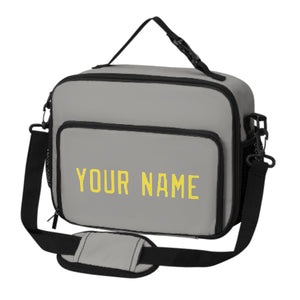 Custom Gray Light Yellow Lunch Bag