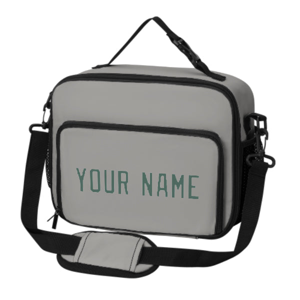 Custom Gray Blue Green Lunch Bag