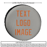 Custom Gray Orange Truck Tires